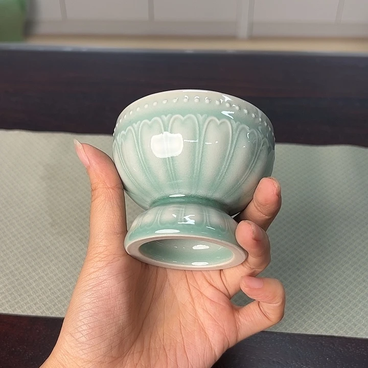 龙泉云间青瓷小米茶器