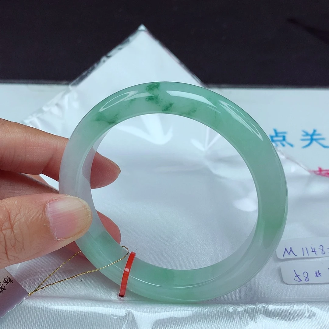翡翠未镶嵌手镯58圈4827