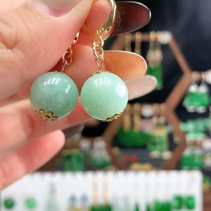 翡翠未镶嵌耳饰耳饰