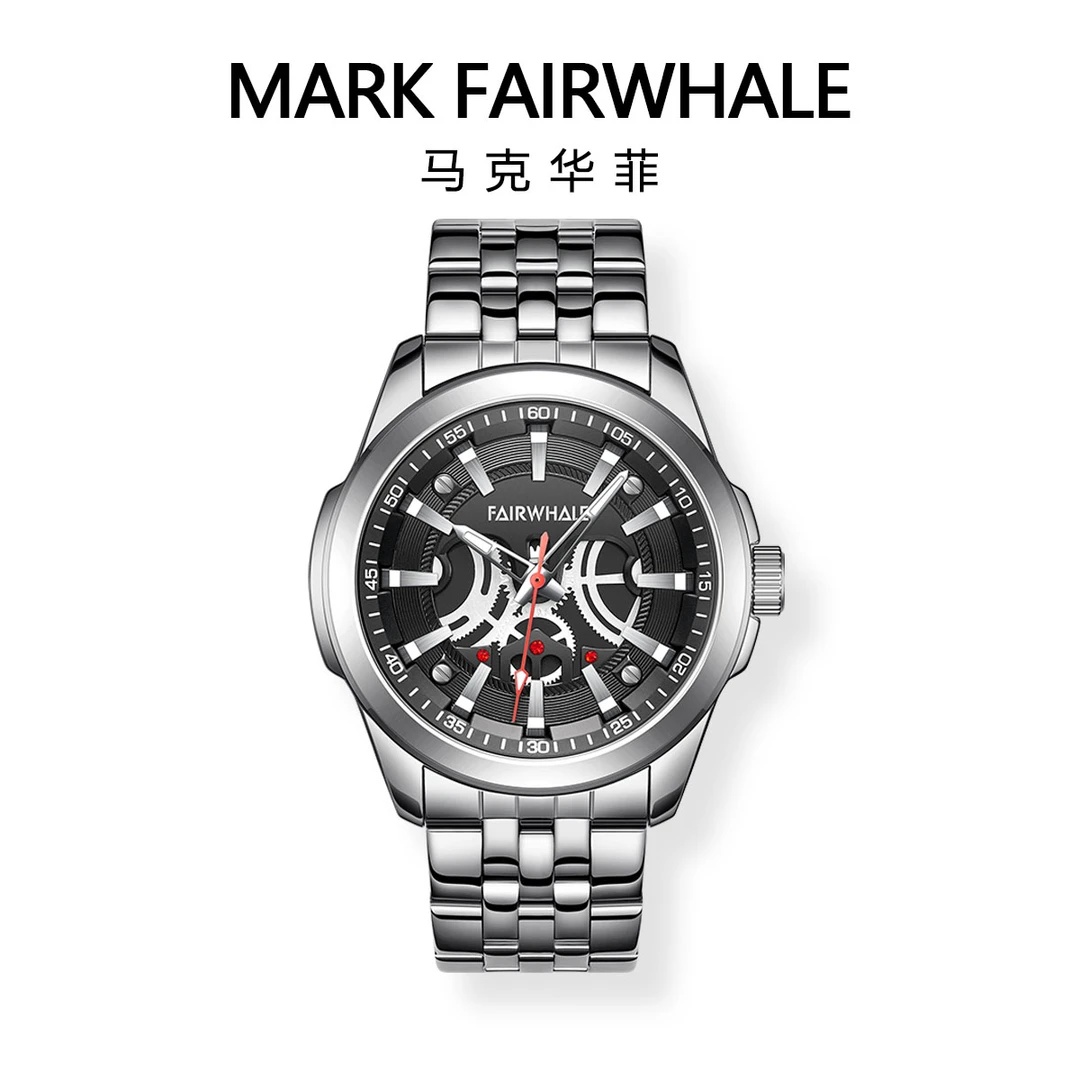 马克华菲手表新款正品男士时尚防水商务风男款夜光石英表5750