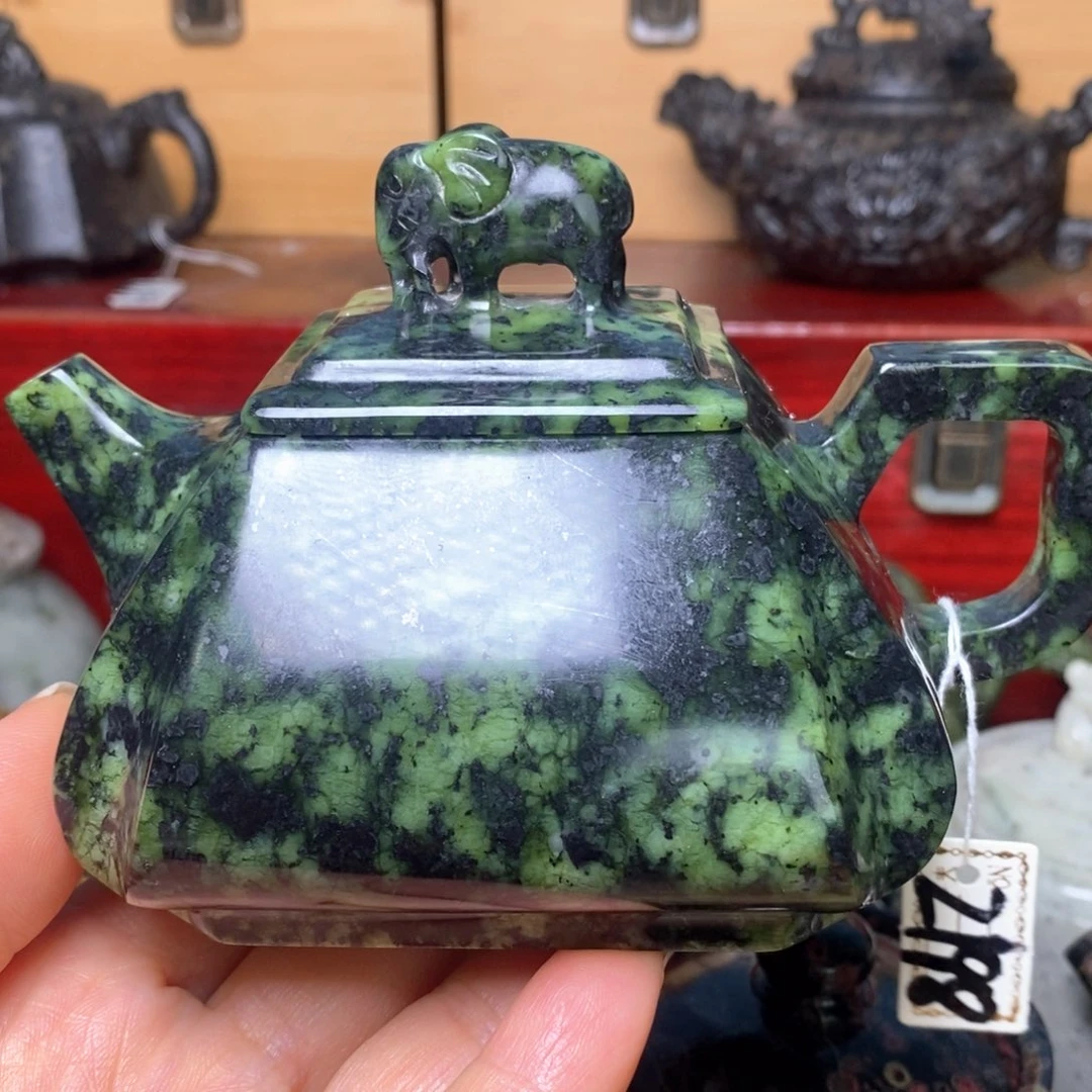 藏玉药王石四方抽角石瓢220cc