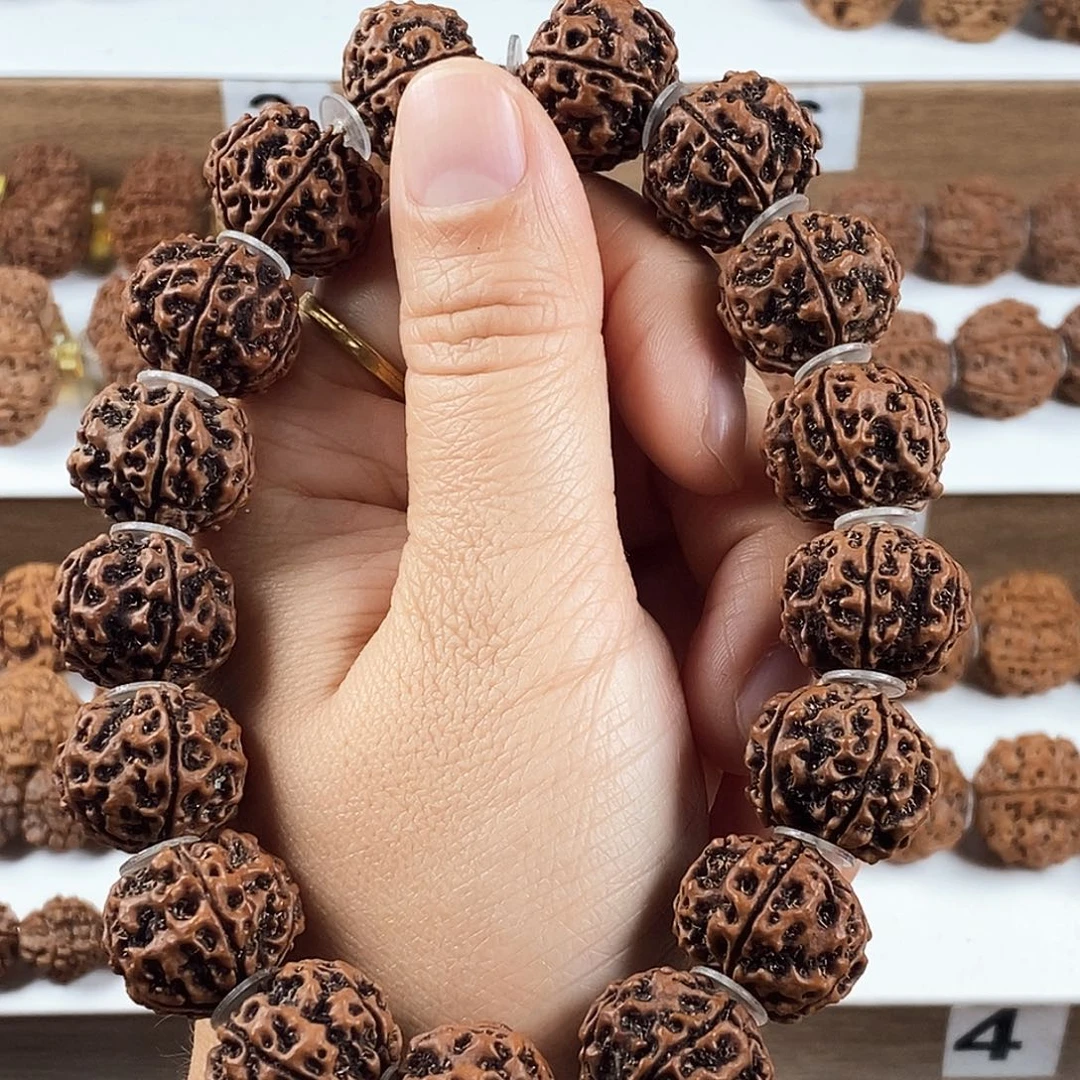 金刚菩提手串原生态5瓣梅花蜂窝双龙飞碟