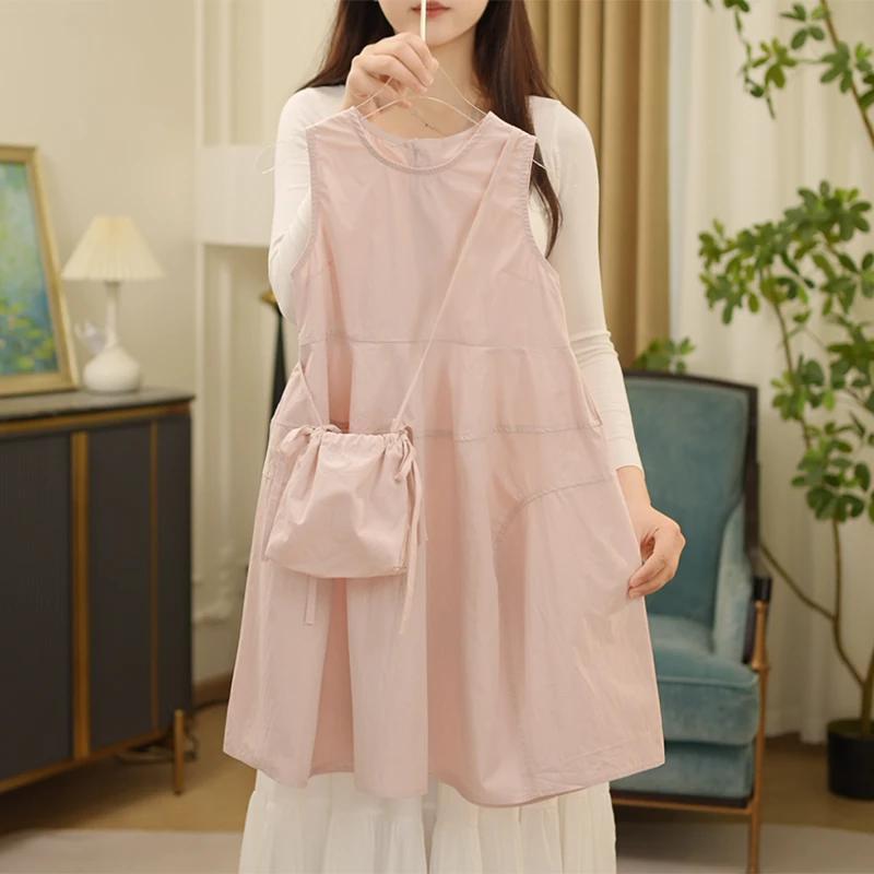 女童夏季连衣裙2025夏季新款女孩时尚无袖少女风夏装连衣裙Q62483