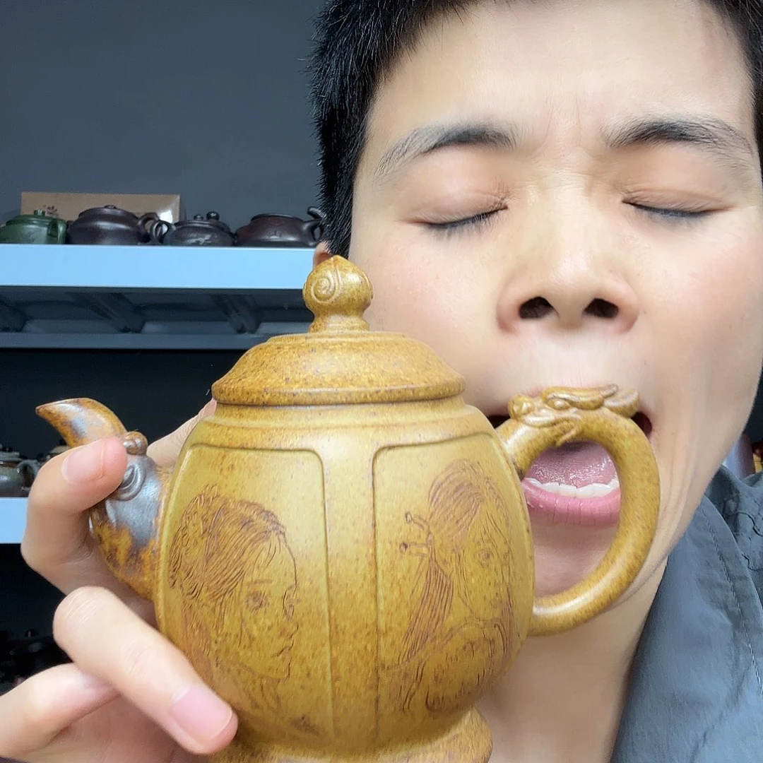 茶壶底槽青民间手艺人全手工制作