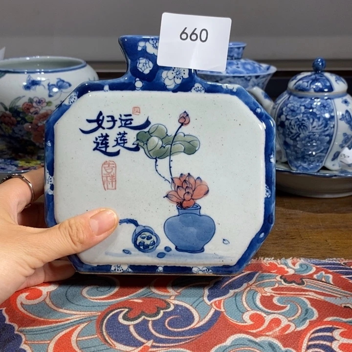 青花瓷景德镇手绘清贡花插