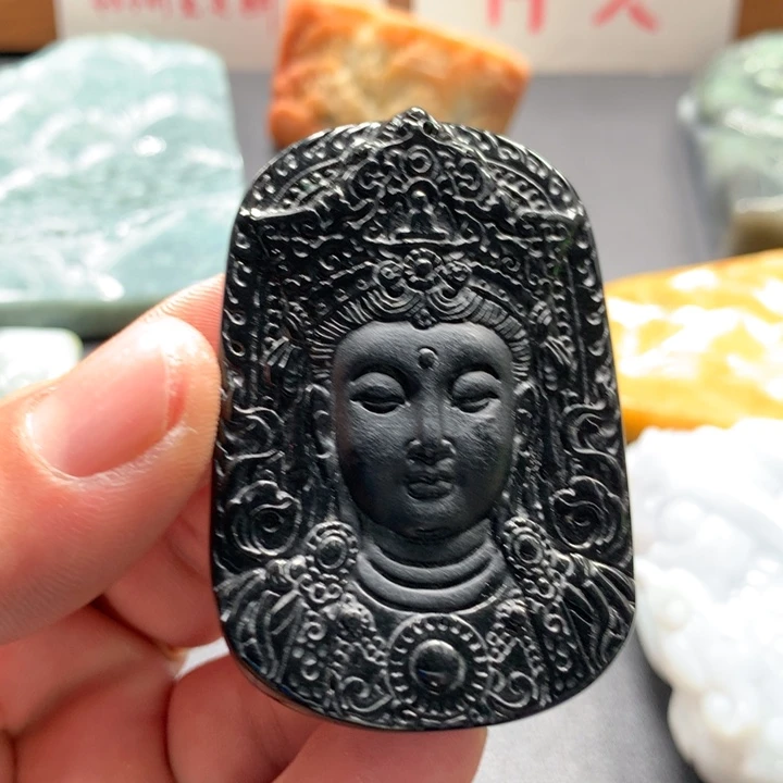 翡翠未镶嵌颈饰保真天然a货翡翠