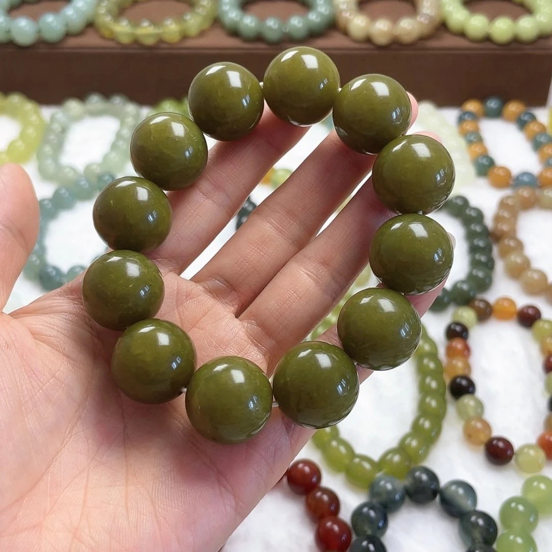 蛇纹石玉手串未镶嵌