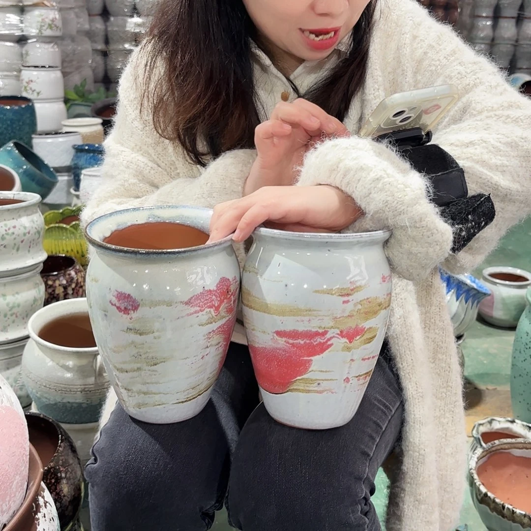 正品两个高18/12红陶