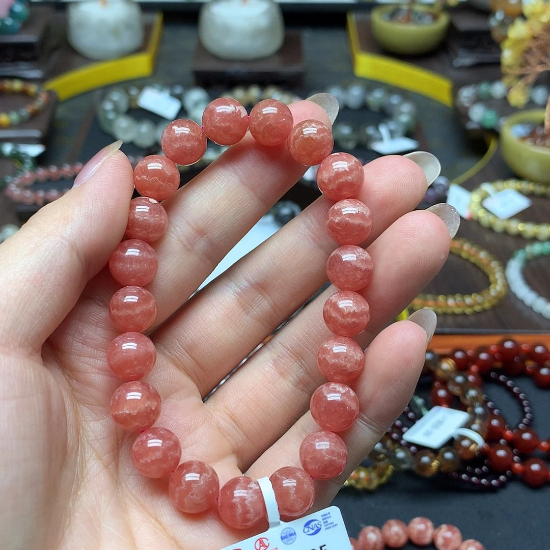 菱锰矿（红纹石）未镶嵌手链手链