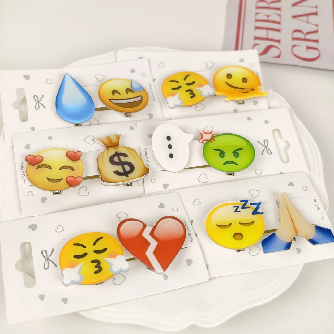 表情包发夹甜美卡通风边夹仙女风少女风头饰