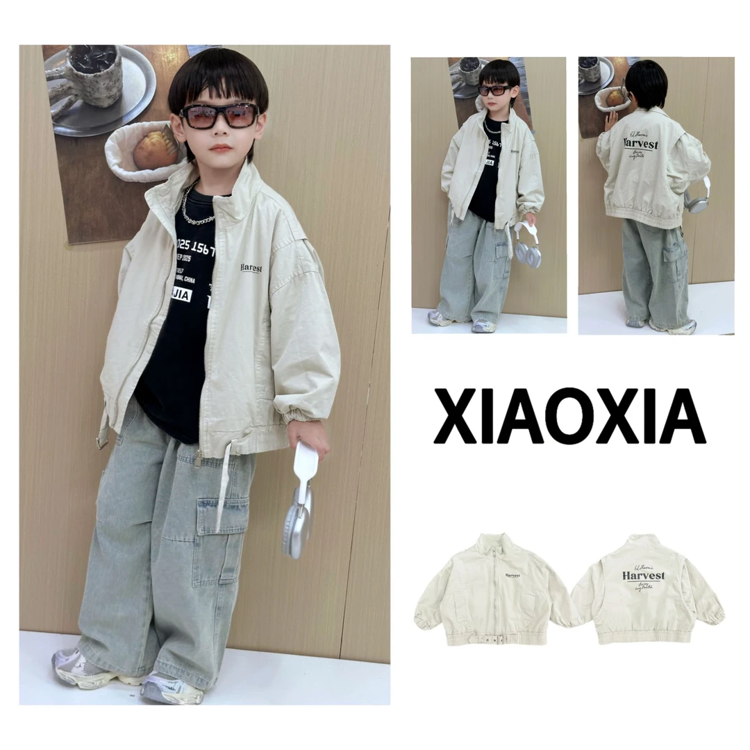 XXJ 2279  尘屿【小骑士】设计感满满的字母印花外套