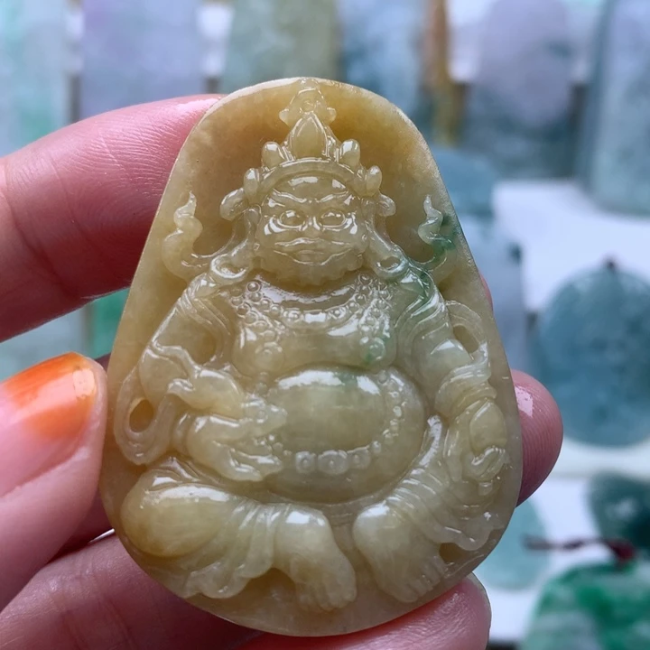 定制翡翠未镶嵌挂件财神挂件