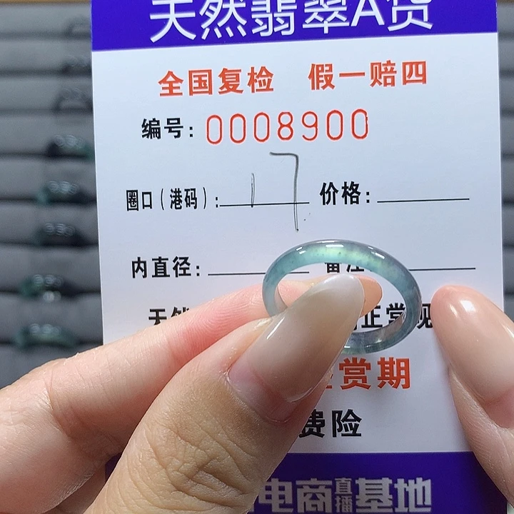 未镶嵌戒圈翡翠8900