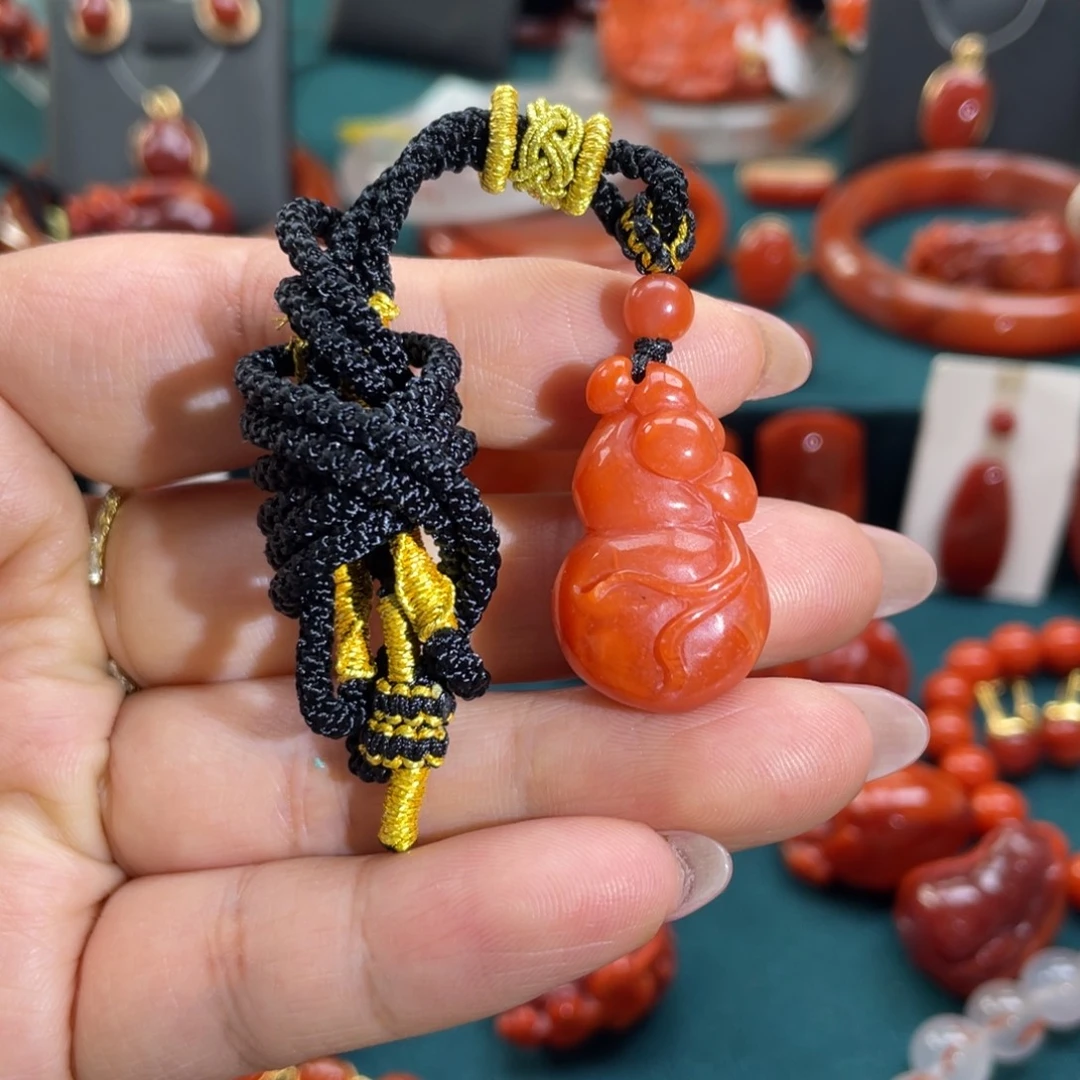 南红玛瑙未镶嵌开播福利川料南红葫芦吊坠