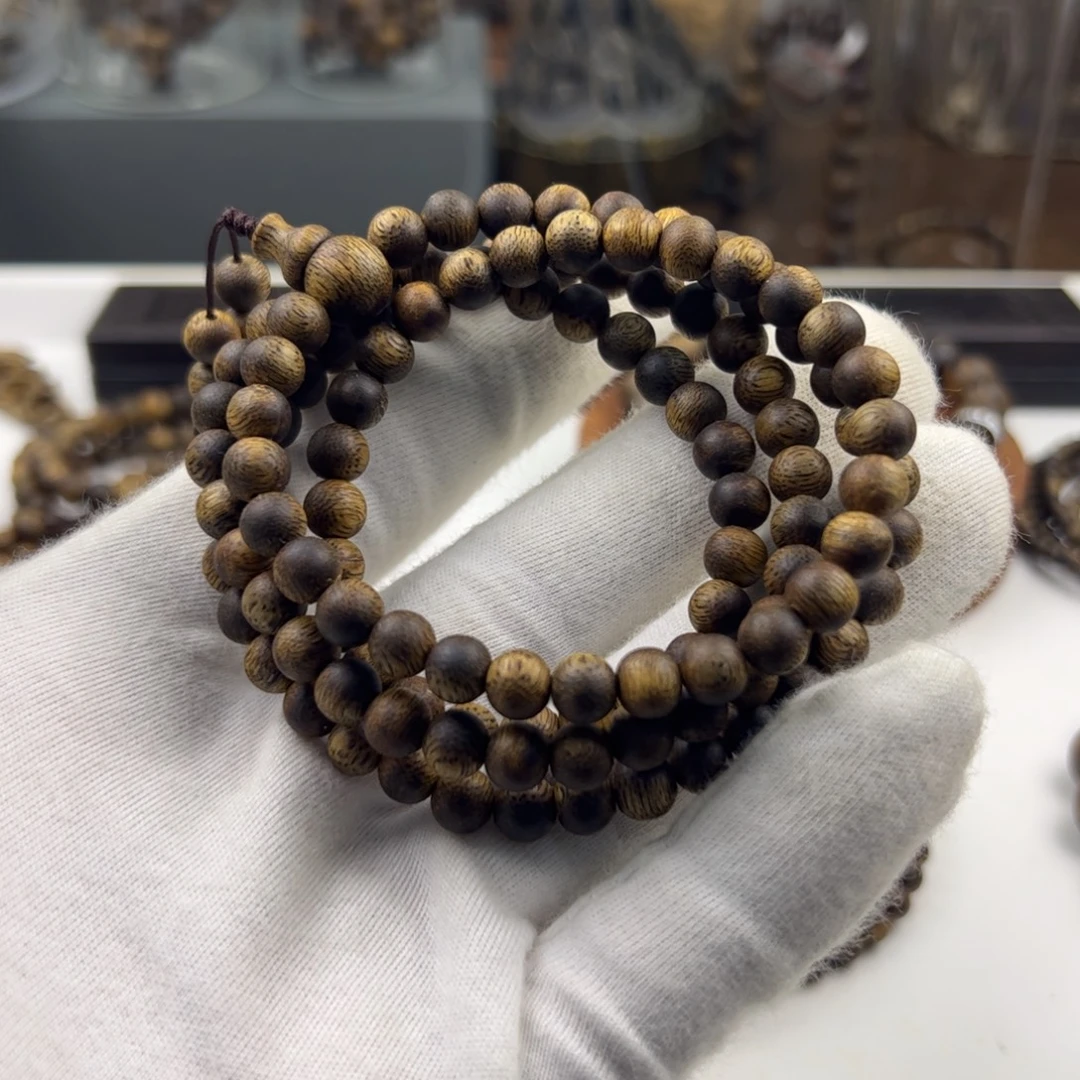 沉香手串圆珠多圈6mm