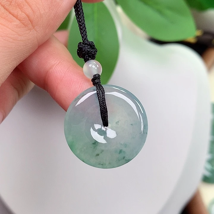 颈饰未镶嵌翡翠平安扣 22.8x4.3mm
