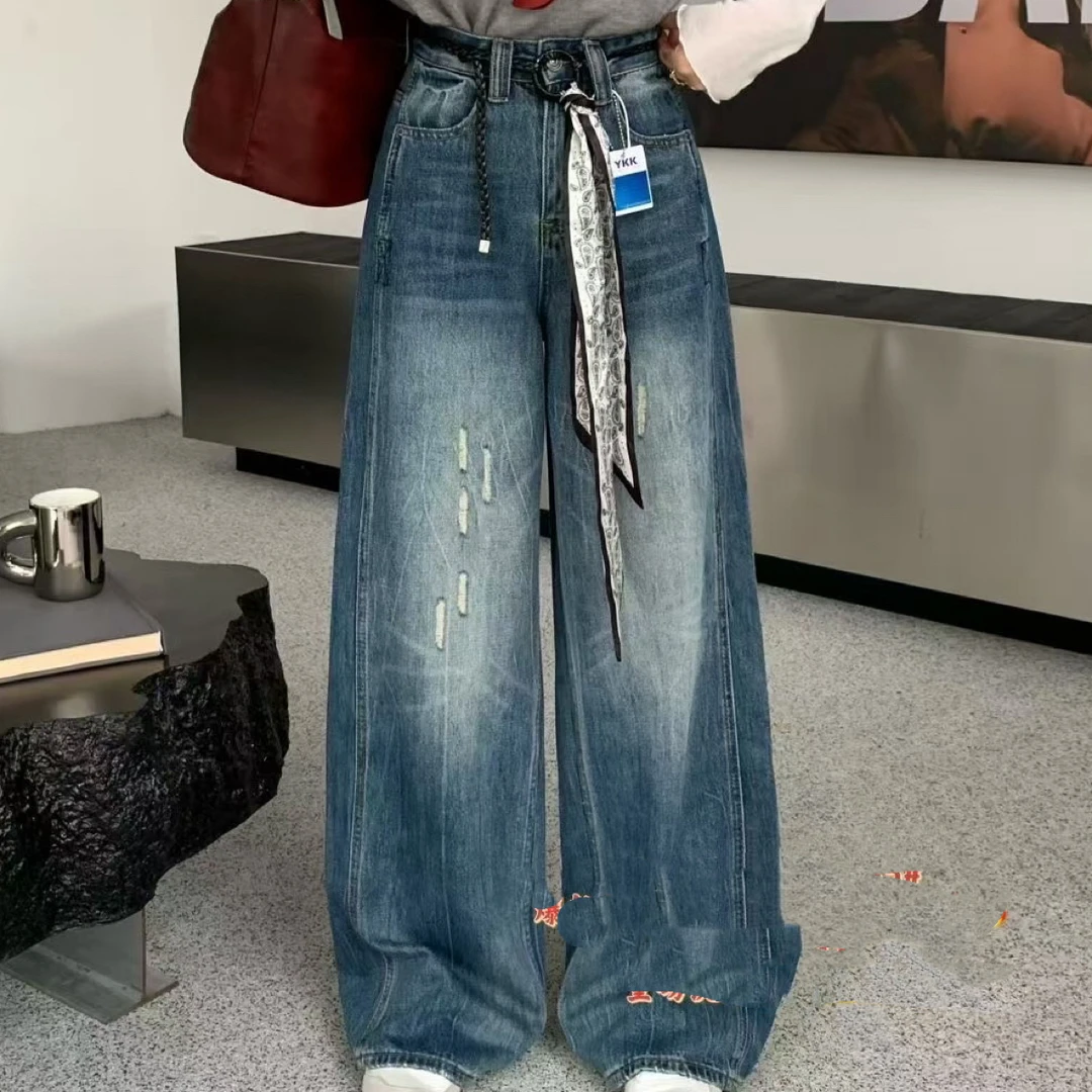 姆嘎 2025新款直筒微喇 复古