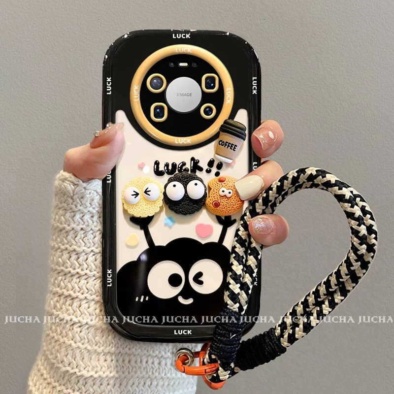 曲奇煤球适用华为mate80promax手机壳新款带挂绳HUAWEImate80耐脏