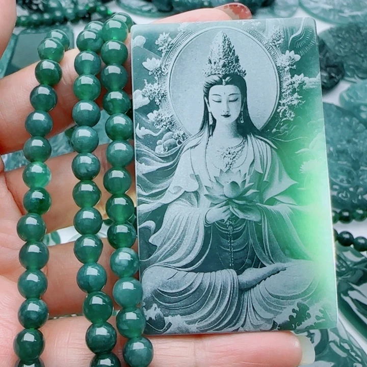翡翠未镶嵌颈饰多样性发货天然A货翡翠
