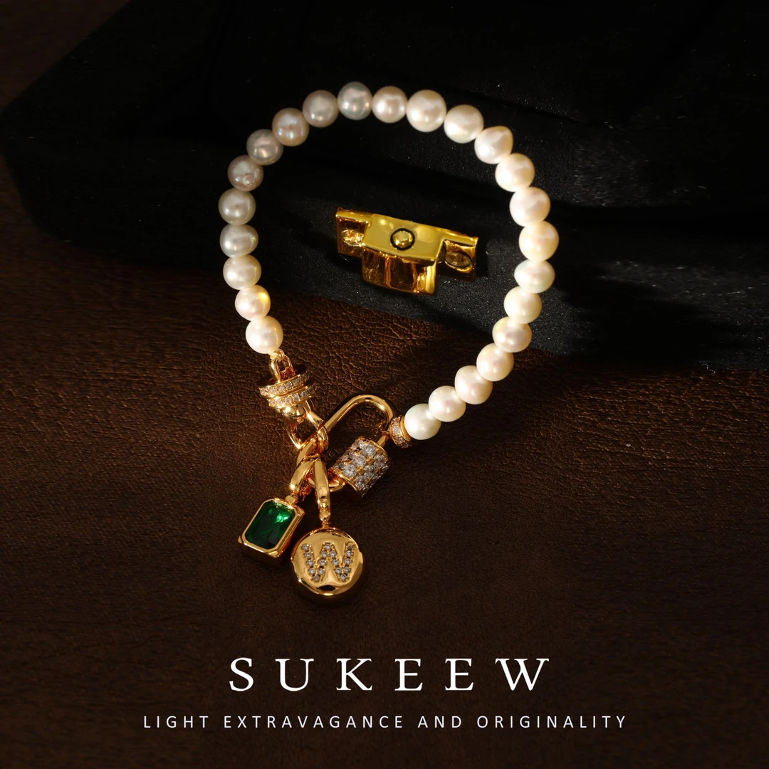 SUKEEW/酥可 镀K金【雅韵】方糖珠珠手链273202