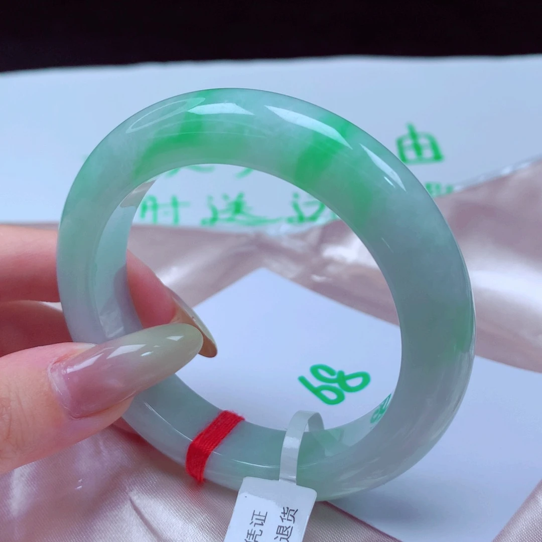 未镶嵌手镯翡翠天然缅甸翡翠A货手镯 68号