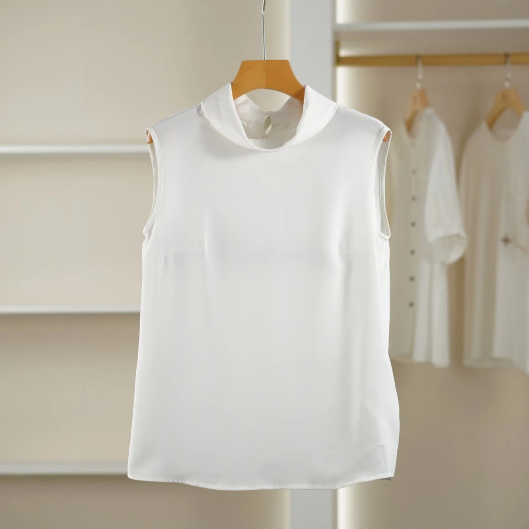 麦迪尚品【蒙M】50501207真丝无袖衬衫夏季女装商场专柜正品