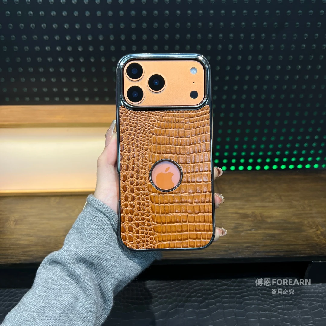 适用于苹果17promax手机壳iPhone17pro真皮17保护套iphoneAir奢华