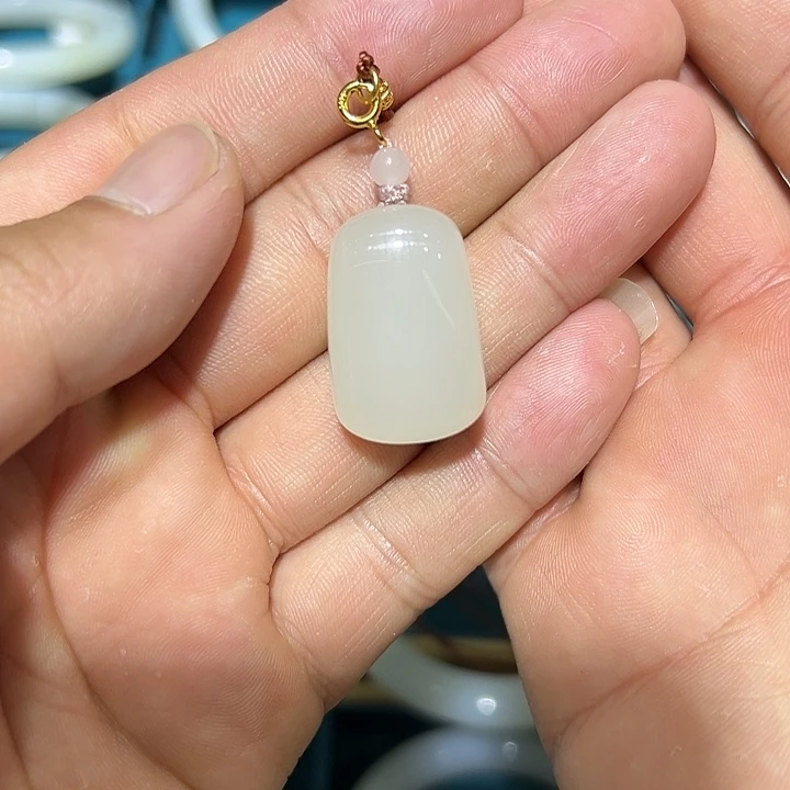 和田玉银S925镶嵌颈饰