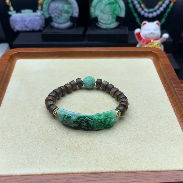 未镶嵌手链翡翠翡翠手牌