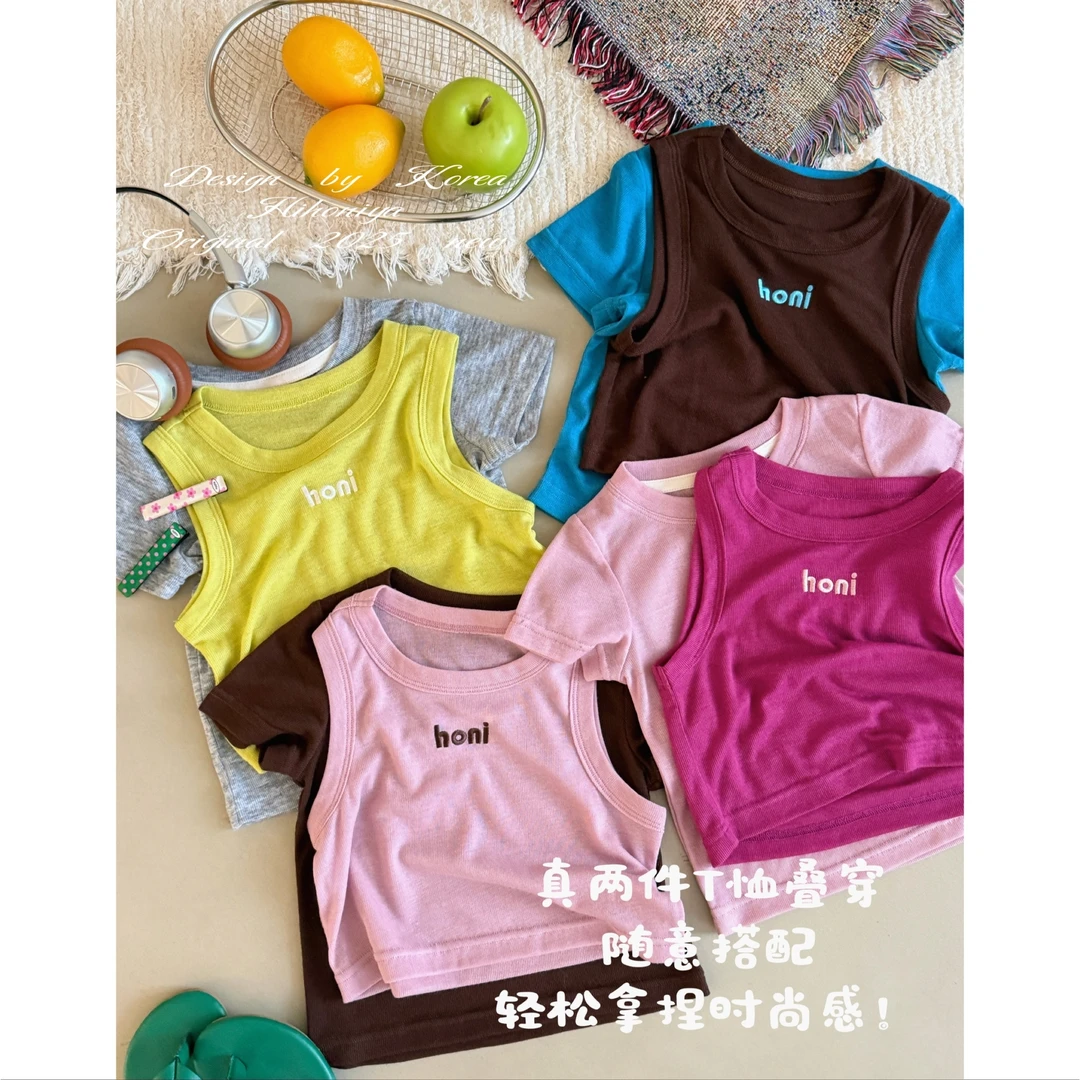 Q【叠穿法则】五Hihoniya~2025夏季亲子真两件天丝羊毛吸汗透气短袖