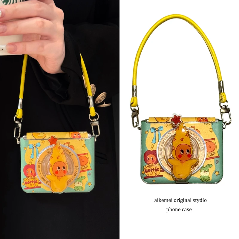 适用华为PuraX典藏版手机壳Pocket2折叠壳电镀银磁吸星星人创意女