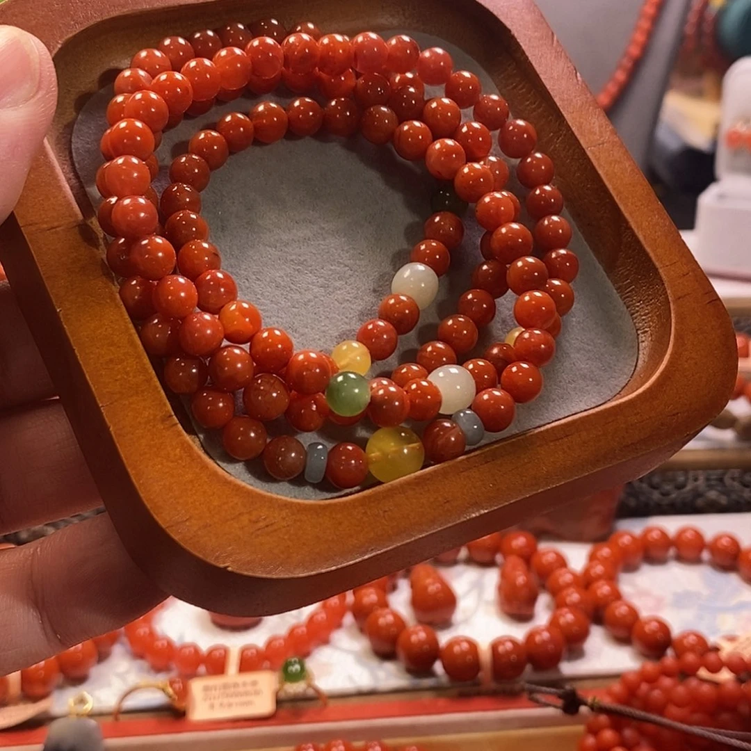 南红玛瑙未镶嵌手链