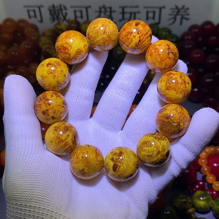 松木（琥珀木）手串/手链2.0 满留疤高货