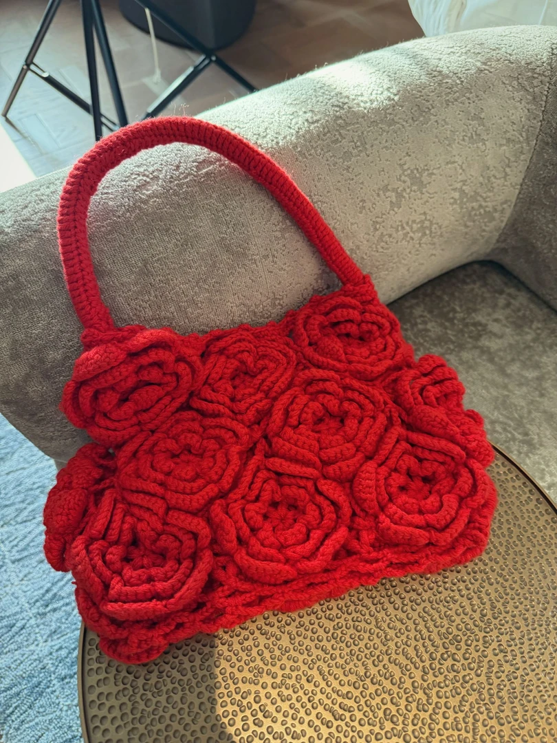 立体玫瑰花装饰手提包19811020