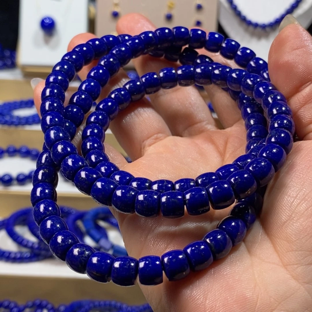 青金石未镶嵌手串8m直切老型108佛珠