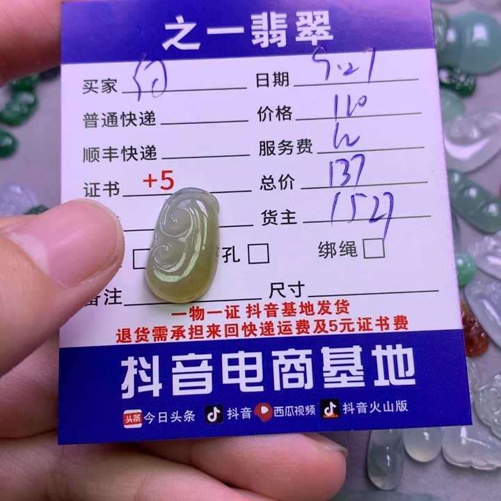 颈饰未镶嵌翡翠何*依