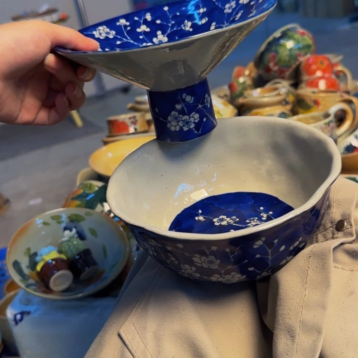 清***秋瓷片景德镇陶瓷手工手绘