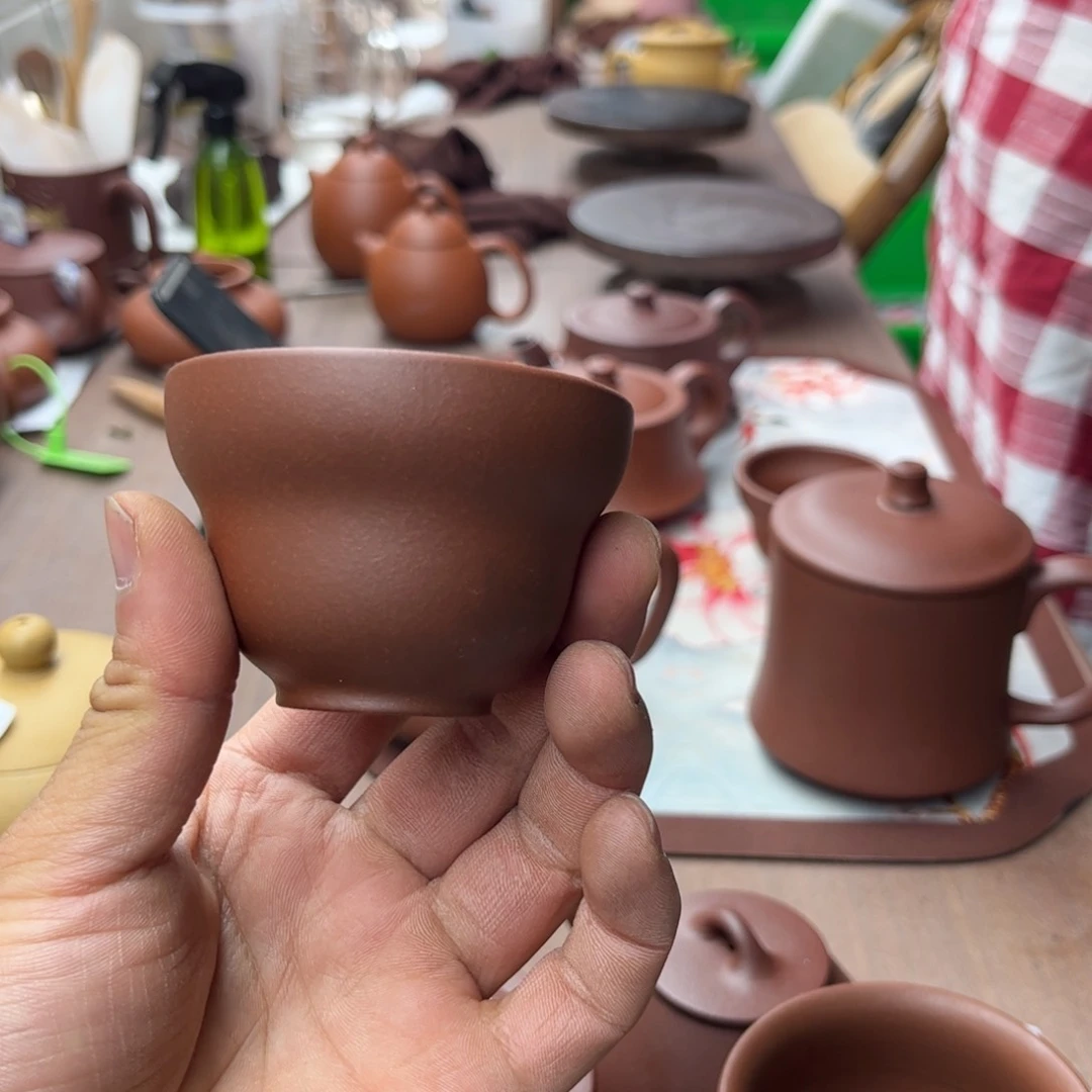 紫砂茶壶紫泥主人杯70左右瑕疵