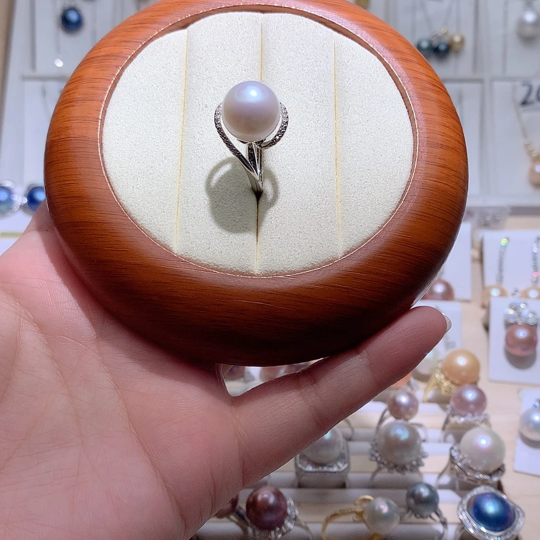 淡水珍珠戒指未镶嵌CC12.8mm