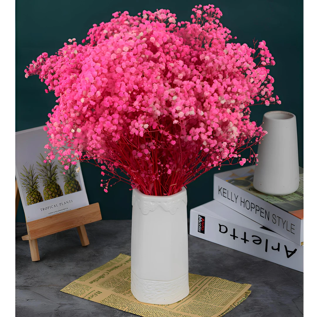 永生花满天星干花真花风干鲜花插花客厅摆件花瓶勿忘我玫瑰干花