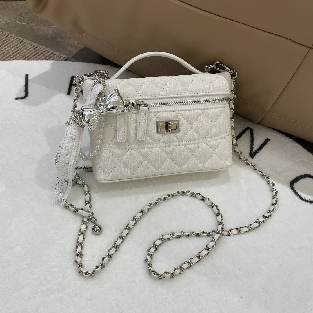 【粉丝专属】时尚百搭休闲简约通勤小众质感女士手提斜挎包-9183