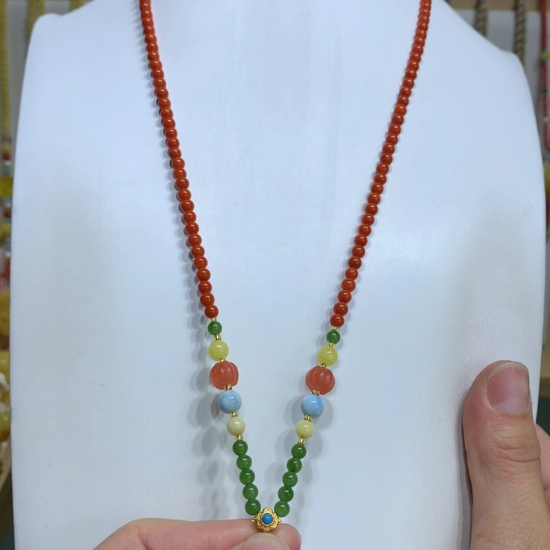 南红玛瑙颈饰未镶嵌4m m