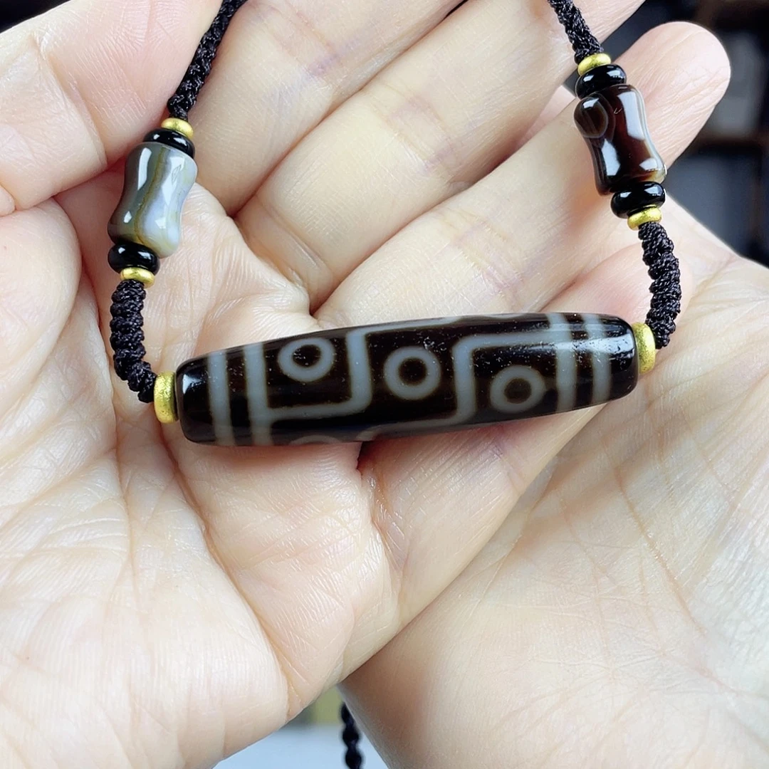 玛瑙/玉髓合金颈饰黑金50