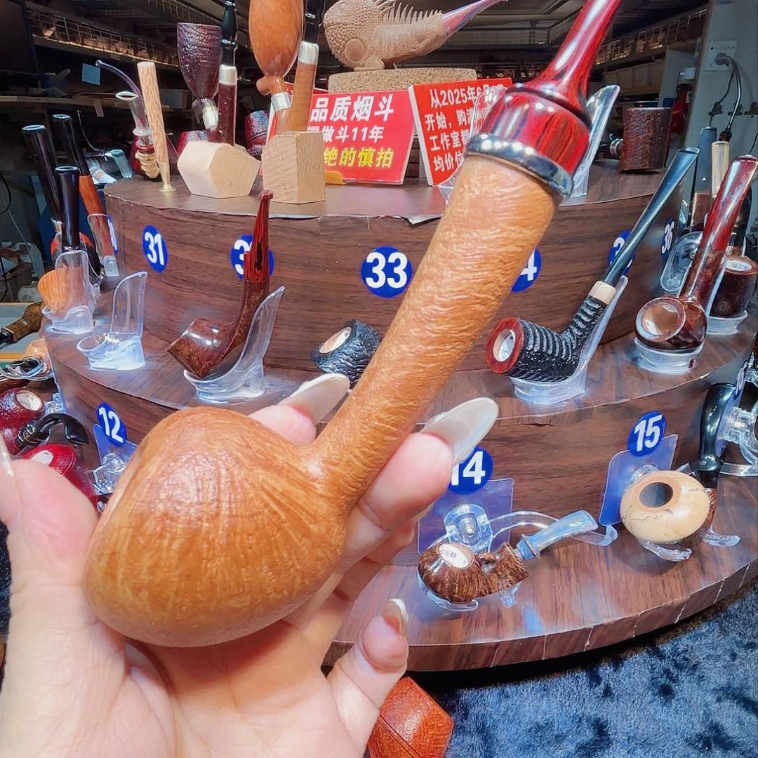 老*孩焦耀烟斗一长杆橡果