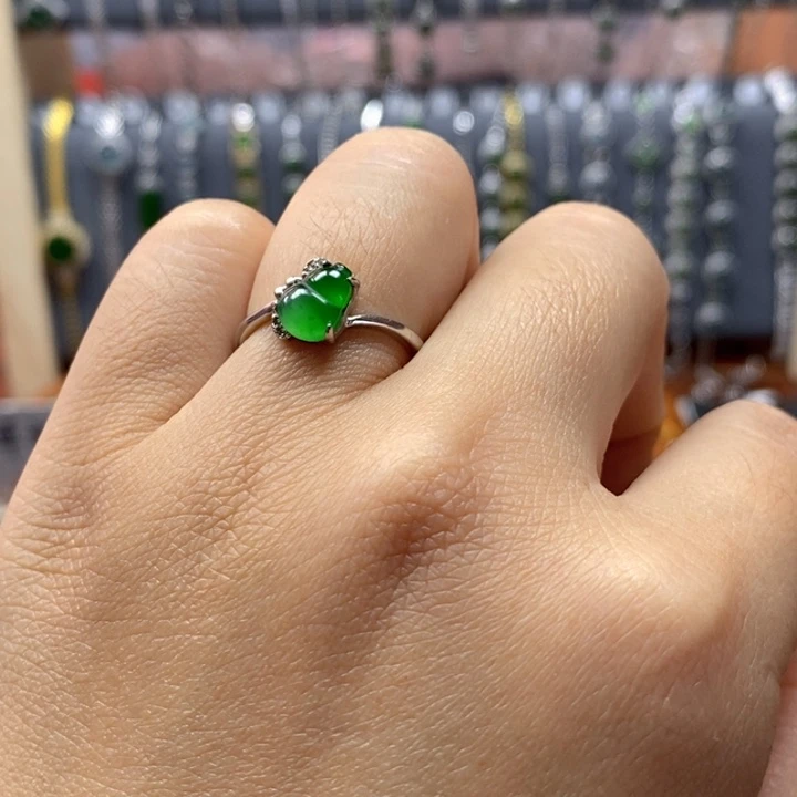 翡翠颈饰银S925镶嵌无证书/假一赔四