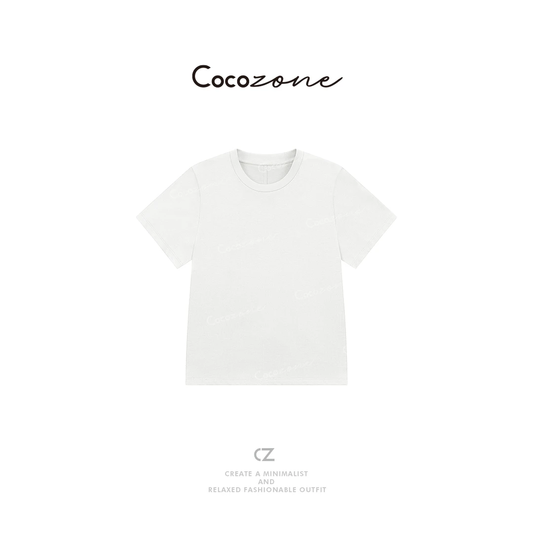 COCO ZONE 刘一一【奶皮T】松弛感经典圆领正肩T恤 CD1A1147