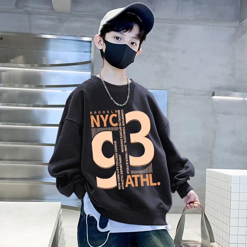 男童卫衣春秋款2025秋装新款儿童中大童宽松韩版休闲秋季长袖上衣