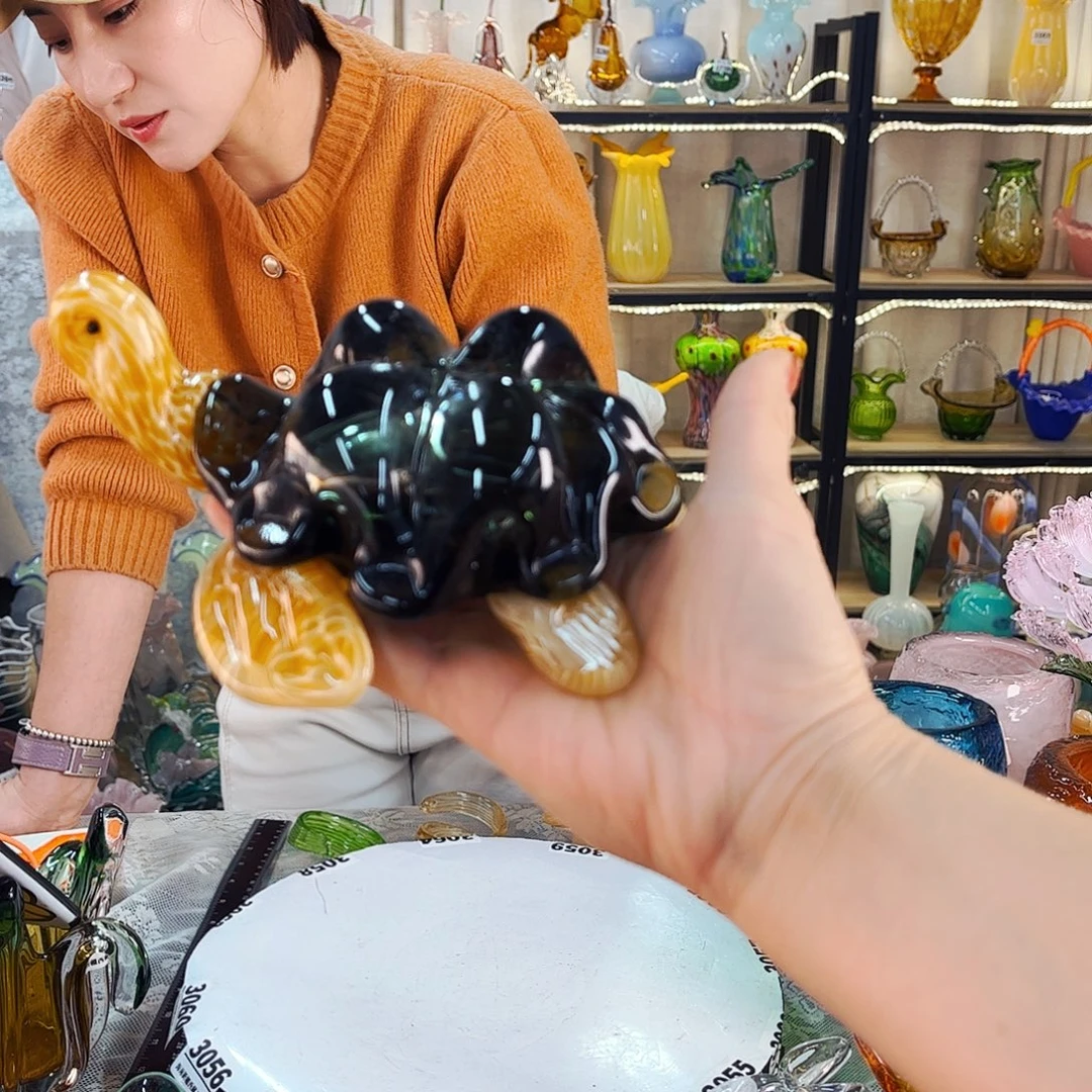 龟家悦花瓶花器冰纹不完美