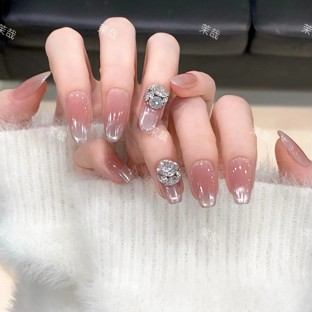 茉哉现货【12甲】【克拉恋人】纯手工定制美甲拆卸穿戴甲A4125