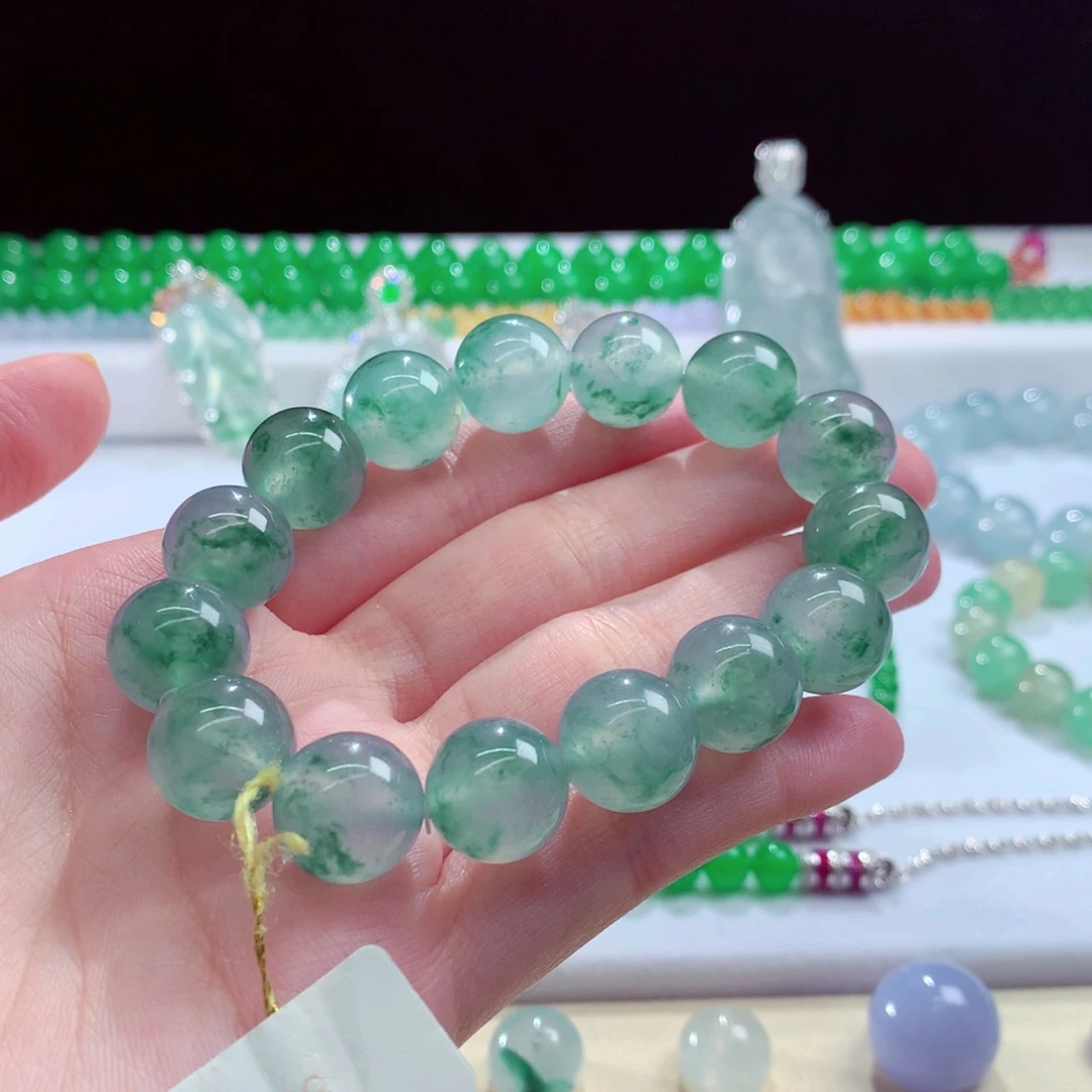 翡翠未镶嵌手链天然翡翠
